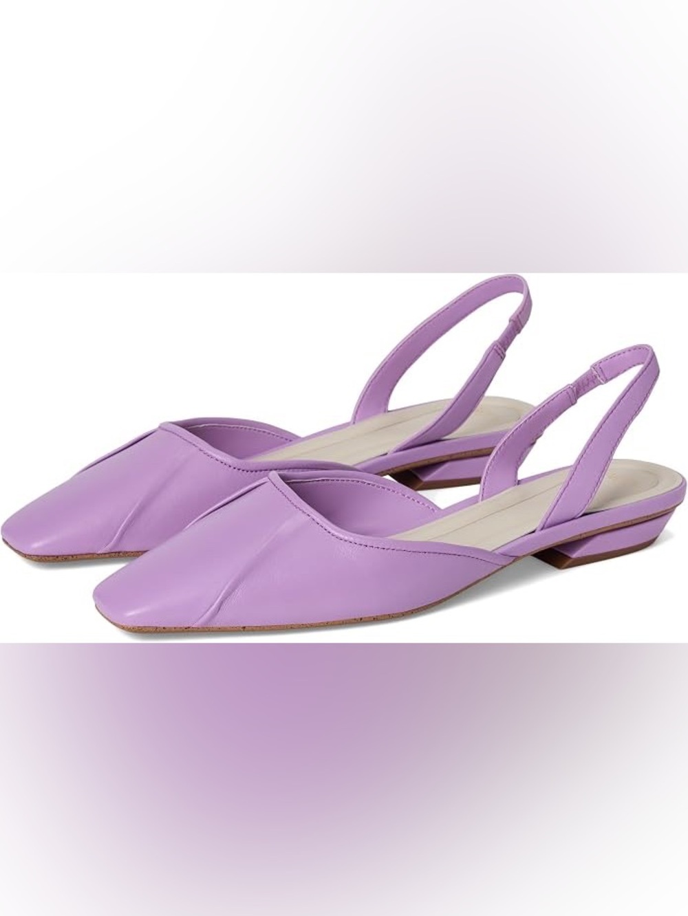 Franco Sarto Womens Debbie Slingback Leather Shoes Ballet Flat